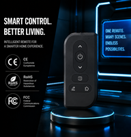 Produit le plus vendu, télécommande universelle sans fil IR 433 MHz à code d'apprentissage, noire, 1/2/4/5/6 touches, longue portée, fabricant