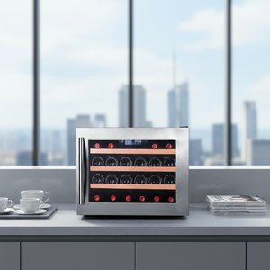 Refrigerador de <span class=keywords><strong>Vino</strong></span> <span class=keywords><strong>Horizontal</strong></span> Empotrable OEM de 22 Botellas, Serie Completa, Mini Enfriador de <span class=keywords><strong>Vino</strong></span> Tinto - Product Image 1