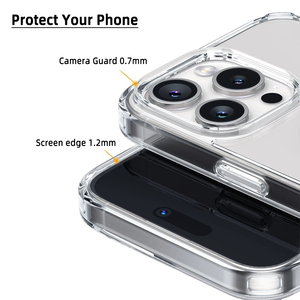 Coque de téléphone magnétique pour iPhone 15, série iPhone 16, TPU+PC transparente, compatible avec la charge sans fil, pour iPhone 16, série iPhone 17 - Product Image 3