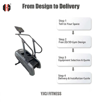 Machine à grimper les escaliers électrique professionnelle en acier et PVC, certifiée CE, de haute qualité, durable, pour salle de sport, vente en gros