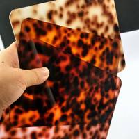 Edle Schildpatt-Leopardenmuster Acrylplatte Dekorative Plexiglasplatte für Möbel Hotel Ausstellung Geschenkbox Handwerk