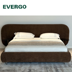 <span class=keywords><strong>Lit</strong></span> double moderne <span class=keywords><strong>de</strong></span> luxe français, grand format, en sherpa blanc, pour chambre principale, appartement modulaire, hôtel, <span class=keywords><strong>lit</strong></span> moelleux - Product Image 2
