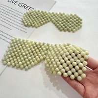 Masque oculaire en pierres de jade vert naturel polies à 100 %, pour massage des yeux et soins de santé, compresse froide