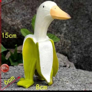 Statua di Banana e Anatra in Resina, Decorazione Artistica Unica per <span class=keywords><strong>Giardino</strong></span>, Patio o Cortile - Product Image 3