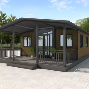 Casa Contenedor Prefabricada Expandible con Techo Inclinado Impermeable - Villa Cápsula, Casa Familiar Pequeña Portátil y Móvil - Product Image 1