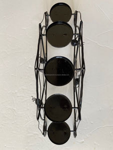 Portavelas de tela de araña de Metal negro de 5 niveles con arañas de hierro, Decoración de mesa de telaraña de té para uso doméstico - Product Image 4