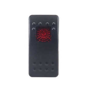 Amomd 12V vuông tùy chỉnh <span class=keywords><strong>5p</strong></span> Rocker Thiết bị chuyển mạch biển màu đỏ không thấm nước LED SPST ON-OFF chức năng 20A Max hiện tại cho Xe thuyền RV - Product Image 2