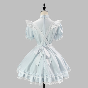 Lolita Maid Outfit Light Blue Dress With Lace Ruffles For Cosplay Princess Costume Spring 2026 - Product Image 3