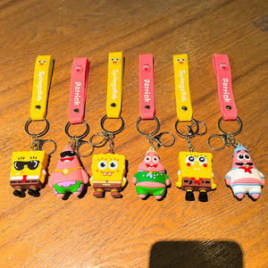 Nuovo Portachiavi 3D in Gomma a Tema <span class=keywords><strong>Spongebob</strong></span>, Stile Carino, Grande Stella, Accessorio per Auto, Squisito Piccolo Regalo, Ciondolo per Borsa - Product Image 4