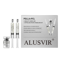 Sérum Ampoule Coréen PDRN Exosome pour Soin de la Peau à Domicile – Kit de Microneedling Lyophilisé Raffermissant, Hydratant et Anti-Rides pour le Visage
