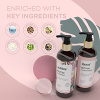 Shampooing et après-shampoing à la biotine en gros sous marque privée pour la croissance des cheveux, traitement anti-chute pour hommes et femmes avec bloqueurs de DHT