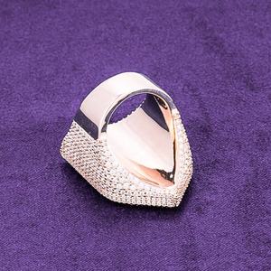 Hip Hop VVS D Couleur Moissanite Bling Hommes Cluster BAD Bague en forme de bouclier personnalisée avec testeur de diamant en argent sterling 925 GRA - Product Image 4