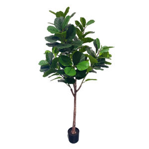 Usine En Gros Bonsaï Faux Violon Feuille Ficus Fig Lyrata Arbre En Plastique Plante Artificielle Intérieur Maison En Pot Décoration Artisanat - Product Image 2