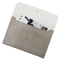 Classeur A4 de grande capacité en cuir PU imperméable à l'eau, porte-fichiers d'affaires, enveloppe organisateur de documents durable avec fermeture à ficelle