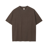 Nouveau 275gsm poids lourd lavé vieux hommes et femmes T-shirts pur coton lâche hommes T-shirts
