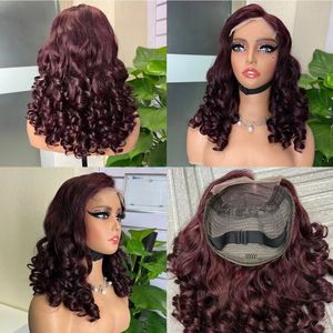 Perruque Letsfly 300% densité Super Double Drawn 18 pouces, ondulations lâches rebondissantes, fermeture en dentelle 5x5 sans colle, cheveux humains brésiliens bruts - Product Image 5