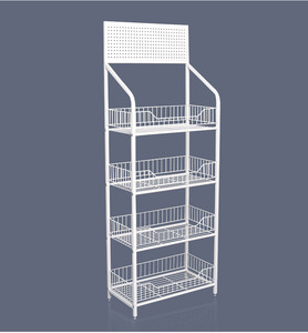 Tầng 4 Tier Siêu Thị Kệ Cửa Hàng Tạp Hóa Snack Hiển Thị Rack Với Pegboard - Product Image 2