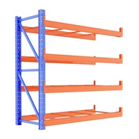 Estante de almacén de 4 capas y 600kg, estante de servicio mediano, estante de almacenamiento, sistema de estantería de palés