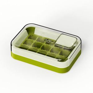 Bac à glaçons portable pour cuisine, en silicone de qualité alimentaire, grande capacité, congélation rapide, démoulage facile avec couvercle, marque Jin Li - Product Image 5