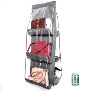 Wall-mounted bag storage bag, double-sided <b>wardrobe</b> bag, multi-layer storage bag for <b>hanging</b> behind doors. - Product Image 5