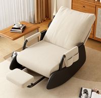 Fauteuil à bascule rétro, fauteuil inclinable, fauteuil de détente, balcon, salon, maison, adulte, confortable