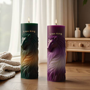 Moule en silicone pour bougie parfumée DUMO Lion King Fournitures de fabrication de bougies cylindriques utilisées pour <span class=keywords><strong>la</strong></span> fabrication de moules à gypse pour diffuseur - Product Image 5