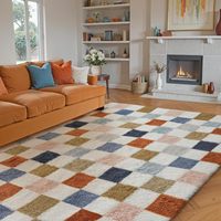 Tapis d'intérieur en fourrure pelucheuse à poils longs super doux, fabriqués à la machine, antidérapants, décoration de chambre à coucher