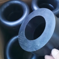 Bloque de Cojín cilíndrico de goma personalizado de bajo precio, resorte de goma negro, bloque silencioso de vibración de goma