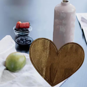 เขียงไม้รูปหัวใจ หนา 2 นิ้ว ขนาดสั่งทำ  ให้เป็นของขวัญแก่ครู เขียงไม้ธรรมชาติ - Product Image 5