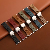 Tali Jam Tangan Sport Loop Premium Mifa Kulit Asli Magnetik Stainless Steel 42mm dengan Gesper Lipat Lembut Tahan Air