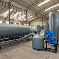 Four de pyrolyse de carbonisation du bois Biochar faisant la machine Ligne de production de carbone sans fumée de carbonisation du charbon de bois
