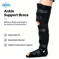 Orthèse de fixation stable pour le pied droit, attelle de stabilisation de la cheville pour la rééducation des fractures et des entorses, respirante, réglable, portable