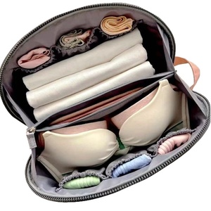 Sac de rangement pour sous-vêtements Oxford, organisateur de voyage, sac à vêtements portable avec fermeture éclair anti-poussière pour femmes - Product Image 1
