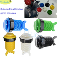 Boutons poussoirs en plastique de style américain, micro-interrupteurs, trou de montage de 28 mm, alimentés par piles, pièces pour jeux à monnayeur, pour usage prolongé