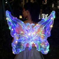 Ballons décoratifs en forme d'ailes de papillon transparentes lumineuses LED, vente chaude, décoration d'anniversaire pour filles, jouets