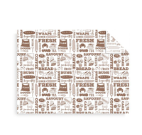 Sacs en papier sulfurisé personnalisés en gros, motif gaufre, double poche ouverte, forme triangulaire en L, pour burgers, donuts, aliments, résistants à l'huile