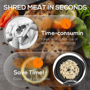 Desmenuzadores de Carne de Cerdo Cocida, Redondos, de Plástico, Manuales, Antideslizantes, para Barbacoa, Herramienta para Desmenuzar <span class=keywords><strong>Pollo</strong></span>, para Cocina, Venta al Por Mayor - Product Image 4