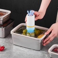 Conteneur alimentaire de cuisine en acier inoxydable Longstar, hermétique, antibactérien, sous vide, écologique, pour une conservation optimale