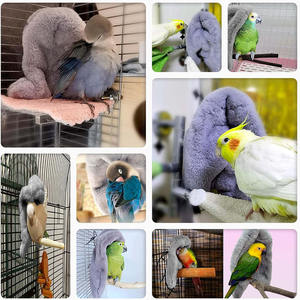 판촉 새 담요 케이지 코너 양털 침대 아늑한 따뜻한 앵무새 집 포옹 둥지 매달려 장난감 잉꼬새 도매 새 친구 - Product Image 5