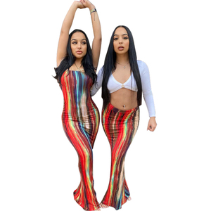 Abiti Estivi da Donna, Vestiti Casual <span class=keywords><strong>Senza</strong></span> <span class=keywords><strong>Spalline</strong></span>, Abiti Lunghi a Righe Colorate - Product Image 6
