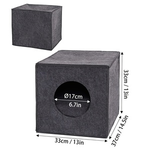 Casa para Mascotas de Lujo, Cómoda, para Perros y Gatos, Interior, Cálida, Plegable, Desmontable, con Botones a Presión, Tela de Fieltro Sostenible, Venta al Por Mayor del Fabricante - Product Image 3