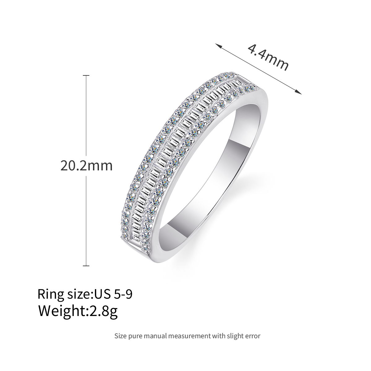 Anello a fascia eternity in moissanite#2