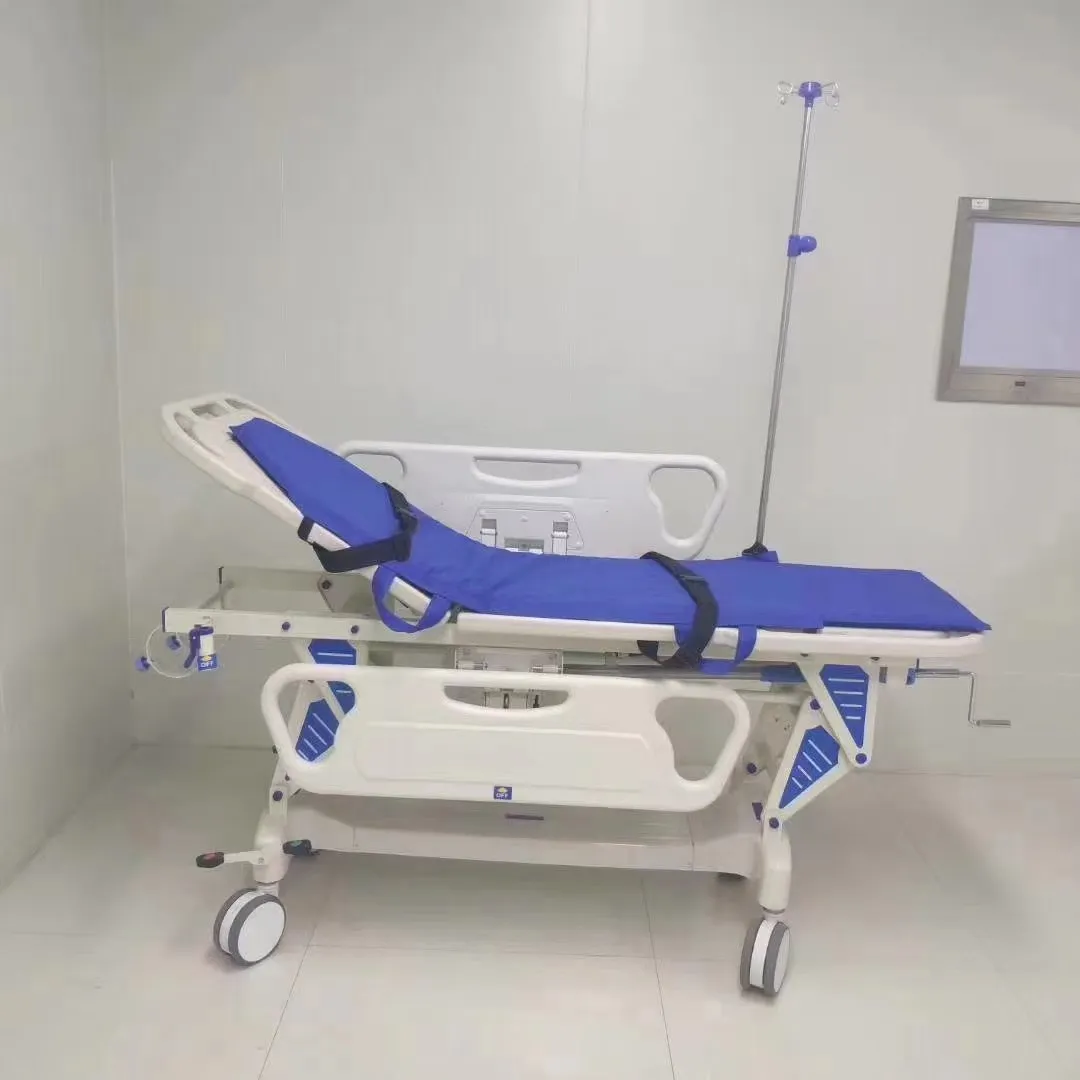 Hospital Emergency Transfer Trolley Clinical Manual Transfer Cart