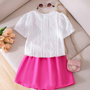 Nuevo Conjunto de Ropa de Verano para Niñas, Estilo Europeo Americano, Falda Tutú Plisada con Estampado Floral Rosa, para Niñas Pequeñas - Product Image 4