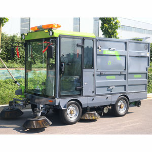 Balayeuse de rue robuste pour le nettoyage des routes de la ville et des aéroports avec deux bacs et sièges conducteur et passager - Product Image 6