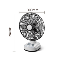 Ventilateur solaire avec panneau solaire portable, ventilateur électrique rechargeable de 10 pouces, ventilateur de refroidissement miniature AC/DC pour l'extérieur et l'intérieur