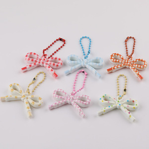Colgante de acrílico con lazo floral dulce, accesorio de joyería DIY para bolso, cadena de teléfono, regalo unisex, origen Yiwu - Product Image 1