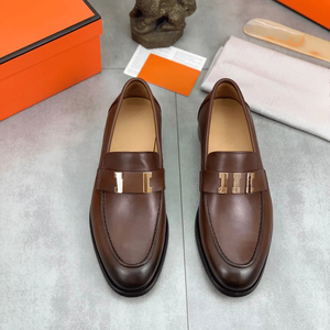 Chaussures Oxford en cuir pleine fleur avec semelle intermédiaire en caoutchouc, semelle extérieure en caoutchouc et doublure en tissu toutes saisons, en caoutchouc moussé/latex. - Product Image 1