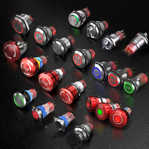 Oem Service Metalen Drukknop Schakelaar 19Mm Platte Kop Rood Led Vergrendeling/Momentary <span class=keywords><strong>Ip67</strong></span> Drukknop Schakelaar - Product Image 2