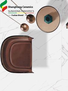 Moore Carreaux de sol métalliques émaillés modernes 750X1500 Carreaux de peau pour toute la <span class=keywords><strong>maison</strong></span> pour cuisine salon toilette Carreau de tableau blanc - Product Image 4